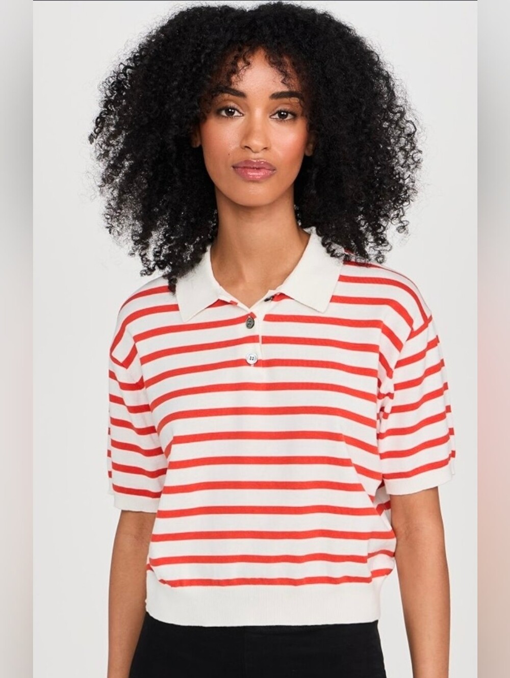 ❤️ DEMYLEE NEW YORK JRUE STRIPED KNIT COTTON TOP, MEDIUM